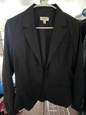 Isaac Mizrahi for Target Black One-Button Tailored Blazer Size 6